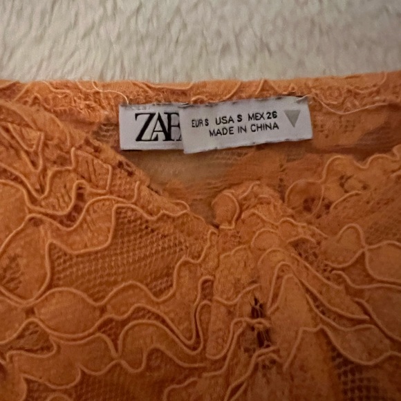 zara orange lace corset top - Picture 2 of 2